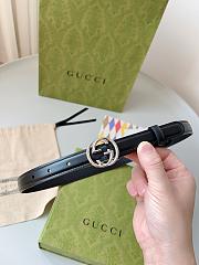 Kitlife Gucci Belt black silver 2cm - 2