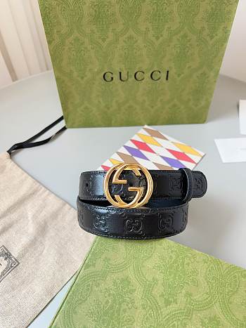 Kitlife Gucci Belt gold&black 3cm