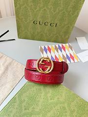 Kitlife Gucci Belt gold&red 3cm - 1