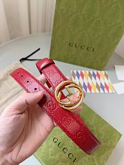 Kitlife Gucci Belt gold&red 3cm - 2