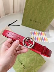 Kitlife Gucci Belt silver&red 3cm - 6