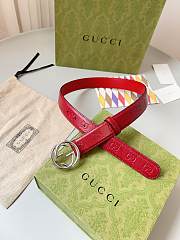 Kitlife Gucci Belt silver&red 3cm - 5