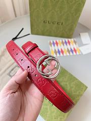 Kitlife Gucci Belt silver&red 3cm - 2