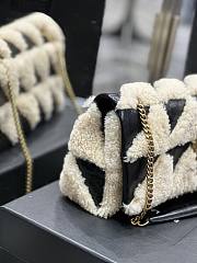 Kitlife SAINT LAURENT Jamie Shearling Shoulder Bag black - 25×15×7.5cm - 6