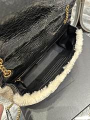 Kitlife SAINT LAURENT Jamie Shearling Shoulder Bag black - 25×15×7.5cm - 5