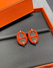 Kitlife Hermes Mini Maillon earrings Orange  - 3