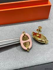 Kitlife Hermes Mini Maillon earrings pink - 4