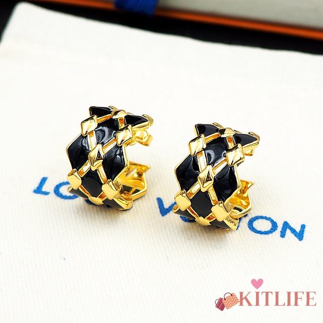 Kitlife Louis Vuitton earrings black&gold - 1