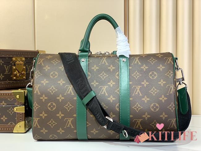 Kitlife Louis Vuitton M12765 Keepall Bandoulière 35 bag green  - 21 x 16 x 34 cm - 1