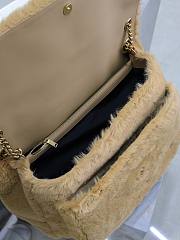 kitlife YSL NIKI medium in shearling brown bag - 47×34×16cm - 5