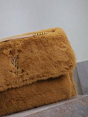 kitlife YSL NIKI medium in shearling brown bag - 47×34×16cm - 4