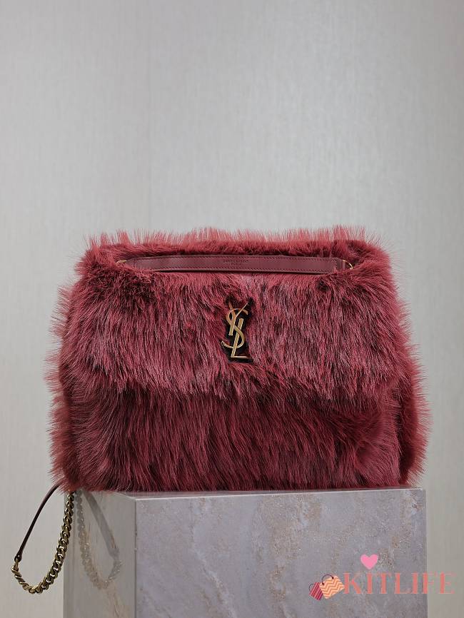 kitlife YSL NIKI medium in shearling red bag - 32cm - 1