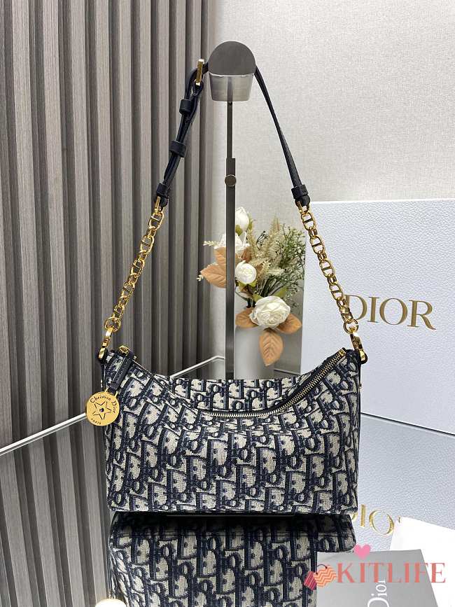 Kitlife Dior hobo blue caro bag - 28.5×14.5×10cm - 1