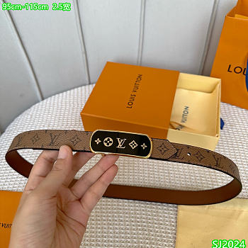 Kitlife Louis vuitton Belt black 2.5cm