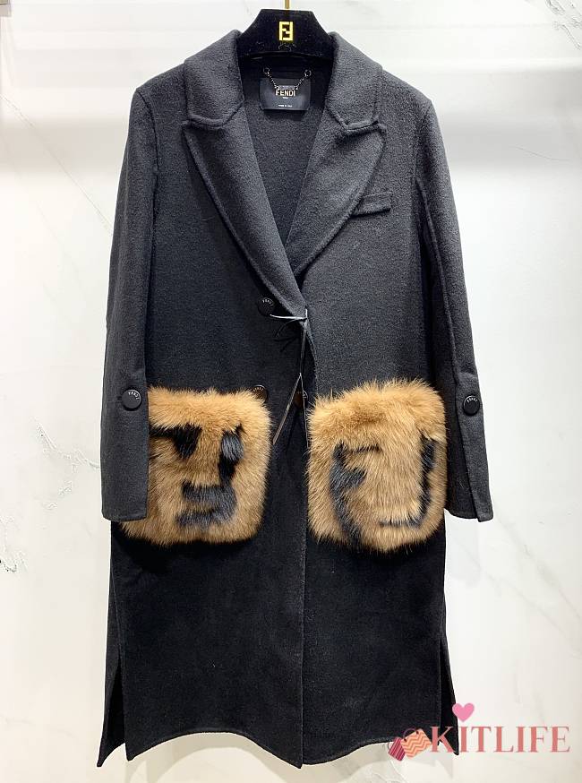 Kitlife Fendi coat black - 1