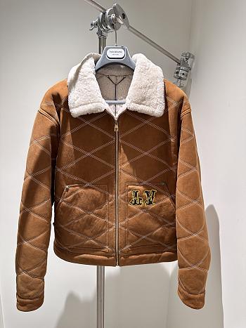 kitlife Louis Vuitton 1AFXIN Embroidered Shearling Workwear Blouson