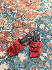 Kitlife Gucci GG 45 Velvet Slide Sandals red - 1