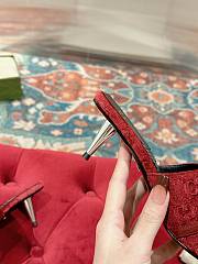 Kitlife Gucci GG 45 Velvet Slide Sandals red - 2