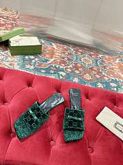 Kitlife Gucci GG 45 Velvet Slide Sandals green - 1