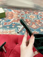 Kitlife Gucci GG 45 Velvet Slide Sandals green - 2