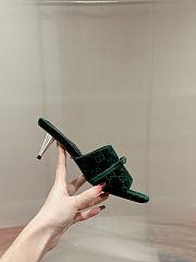 Kitlife Gucci GG 45 Velvet Slide Sandals green - 3