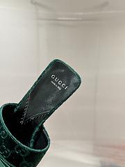 Kitlife Gucci GG 45 Velvet Slide Sandals green - 4