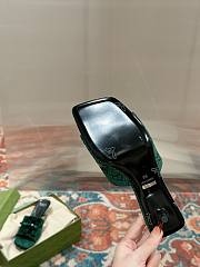 Kitlife Gucci GG 45 Velvet Slide Sandals green - 5