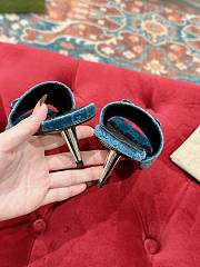 Kitlife Gucci GG 45 Velvet Slide Sandals blue - 4