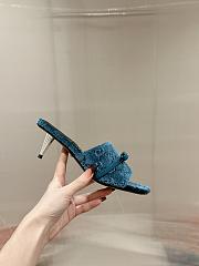 Kitlife Gucci GG 45 Velvet Slide Sandals blue - 2