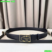 Kitlife Prada Belt black 3.4cm -03 - 3
