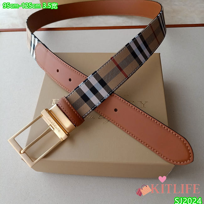 Kitlife burberry Belt 3.5cm -01 - 1