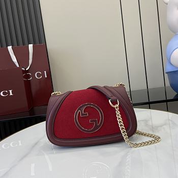 Kitlife Gucci Blondie mini shoulder red bag - 21.5x11x8cm