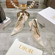 Kitlife J'Adior Slingback Pump white Transparent Mesh Embroidered with Silver-Tone Strass 10cm - 2