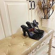 Burberry Women's black Leather Bay Heeled Sandals - 1