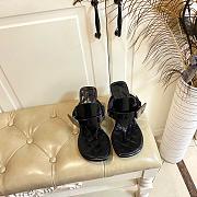 Burberry Women's black Leather Bay Heeled Sandals - 3