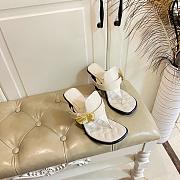 Burberry Women's white Leather Bay Heeled Sandals - 6
