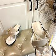 Burberry Women's white Leather Bay Heeled Sandals - 2