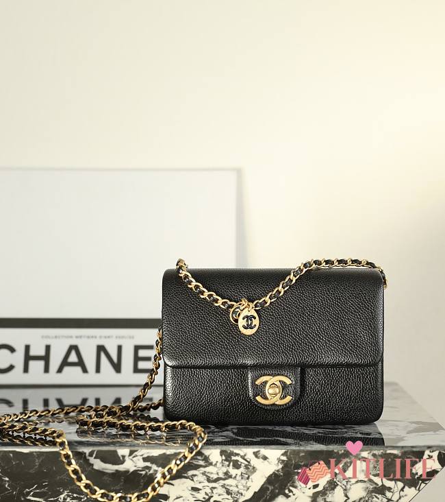 kitlife Chanel flap bag black - 13x17.5x6 cm - 1