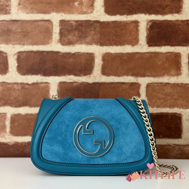 Kitlife Gucci Blondie mini shoulder blue bag - 21.5x11x8cm - 1