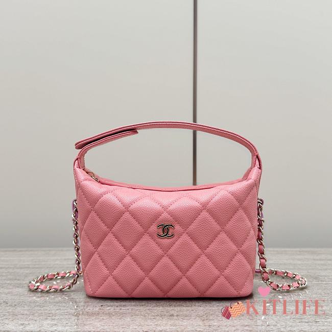 Kitlife Chanel hobo pink bag - 21.5x6x19 cm - 1