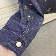 kitlife LV Embroidered Denim Overshirt Men - 2