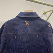kitlife LV Embroidered Denim Overshirt Men - 4
