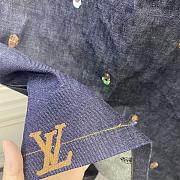 kitlife LV Embroidered Denim Overshirt Men - 5