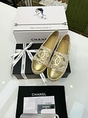 kitlife Chanel tweed loafer gold - shoes - 1