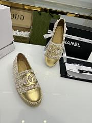 kitlife Chanel tweed loafer gold - shoes - 4