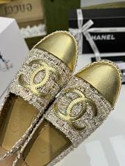 kitlife Chanel tweed loafer gold - shoes - 3