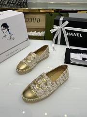 kitlife Chanel tweed loafer gold - shoes - 2