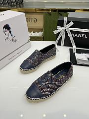 kitlife Chanel tweed loafer blue - shoes - 6