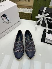 kitlife Chanel tweed loafer blue - shoes - 4