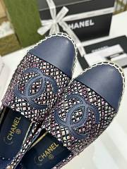 kitlife Chanel tweed loafer blue - shoes - 2